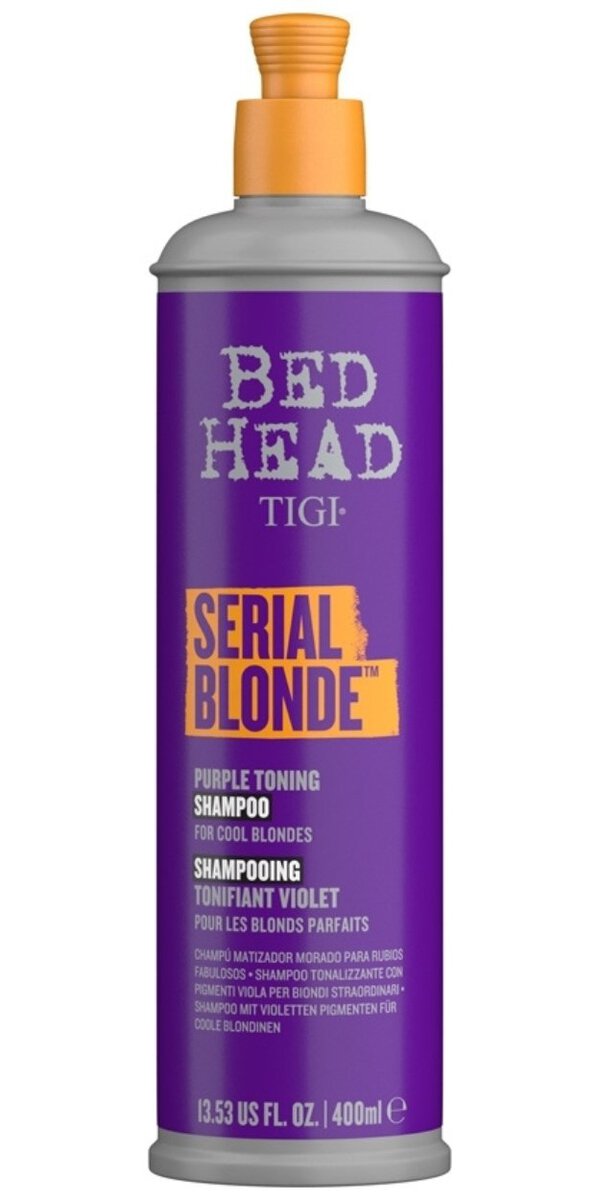 TIGI Bed Head Serial Blonde Purple Toning Shampoo 400 ml New